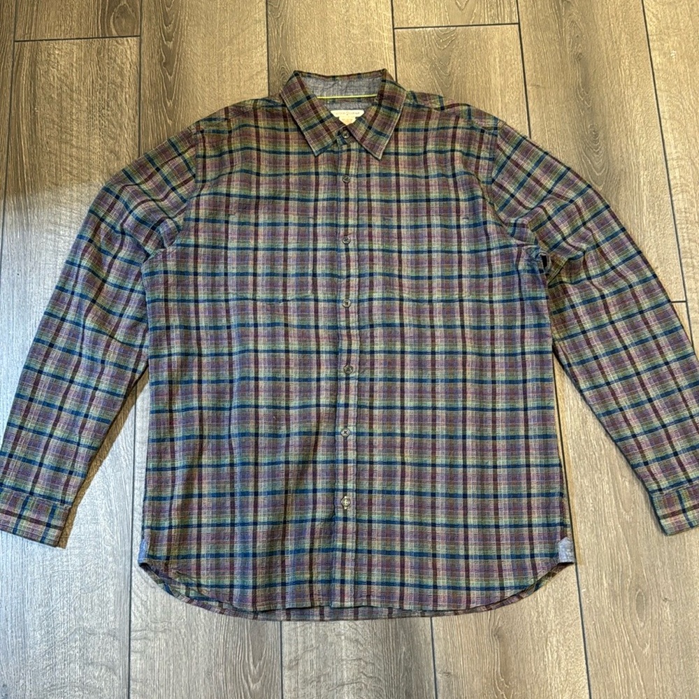 Men’s 100% Cotton Carbon2Cobalt Men’s Button Down Shirt Size M